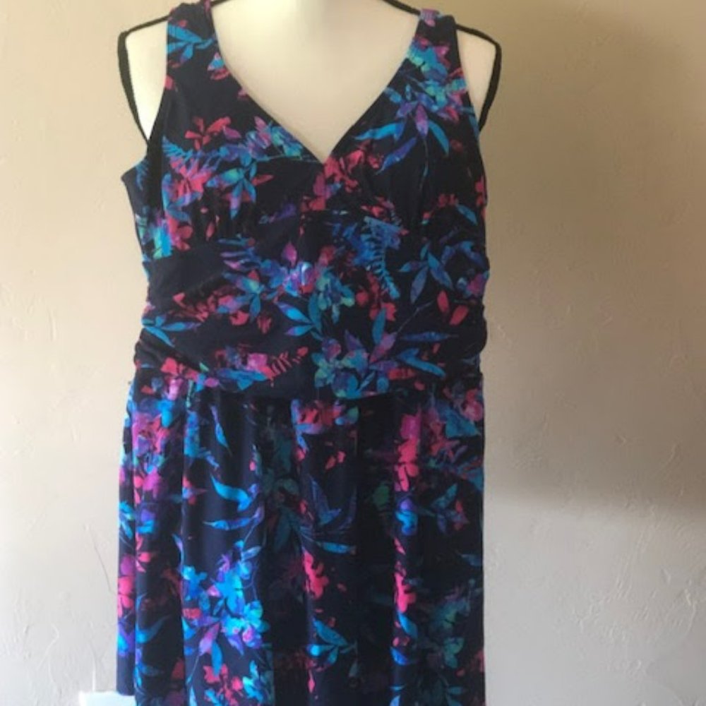 One piece floral women's bathing suit